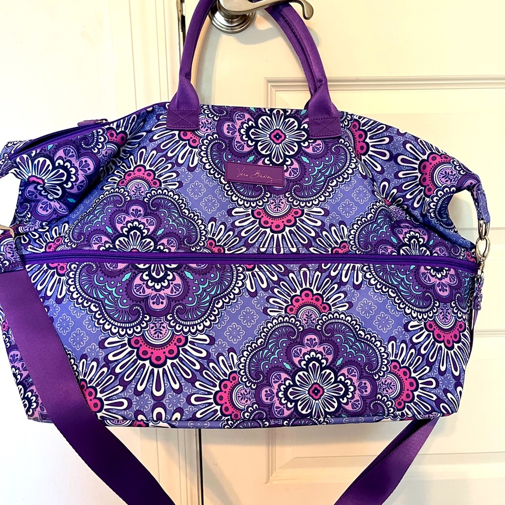 Vera Bradley Lighten Up Expandable Tote Lilac Tapestry